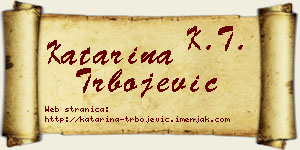 Katarina Trbojević vizit kartica